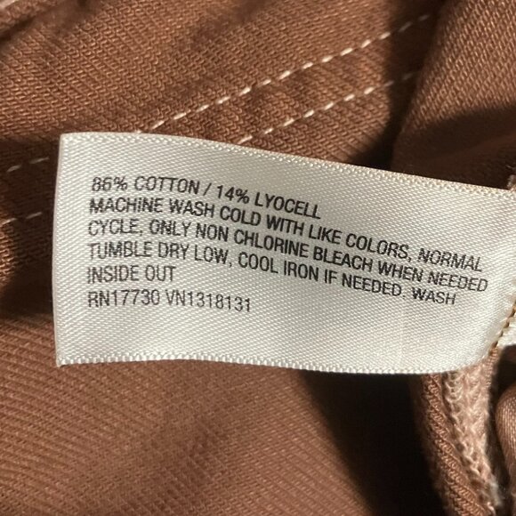 Wild Fable Rusty Brown Mid-Rise Baggy Cargo Pants Women's Size 4 - Picture 9 of 9